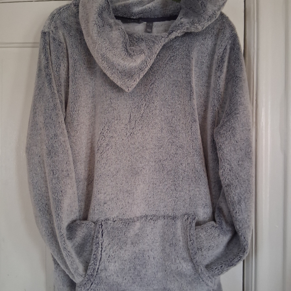 AnyBody Plush Gray/Blue Pullover